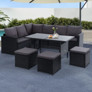 Outdoor Wicker Dining Set