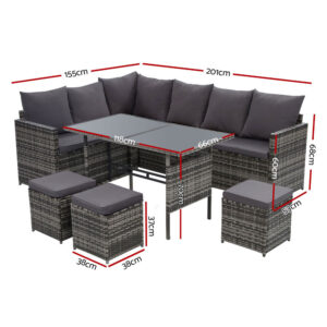 Outdoor Dining Sofa Set