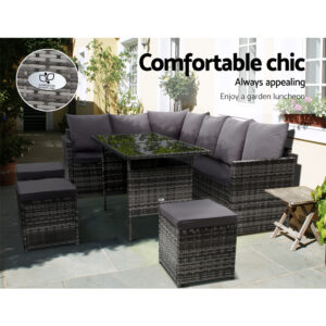Outdoor Dining Sofa Set