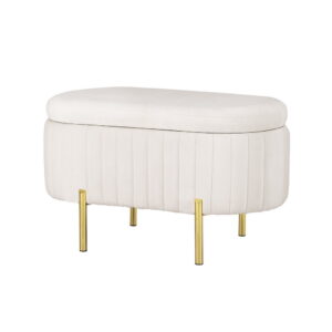 Velvet Storage Ottoman