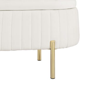 Velvet Storage Ottoman