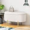 Velvet Storage Ottoman