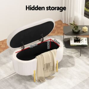 Velvet Storage Ottoman