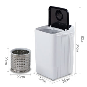 Devanti Portable Washing Machine 4.6Kg Black - Image 2