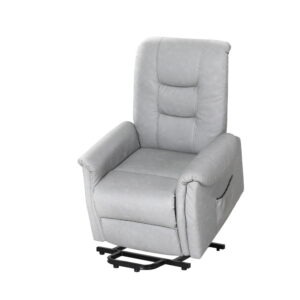 Grey Pu Leather Artiss Lift Assist Armchair In A Modern Australian Lounge Room