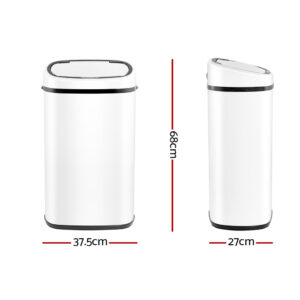 Devanti 58L Motion Sensor Bin Rubbish Automatic White – Auz Sales Online Devanti 58L Motion Sensor Bin Rubbish Automatic White - Image 2