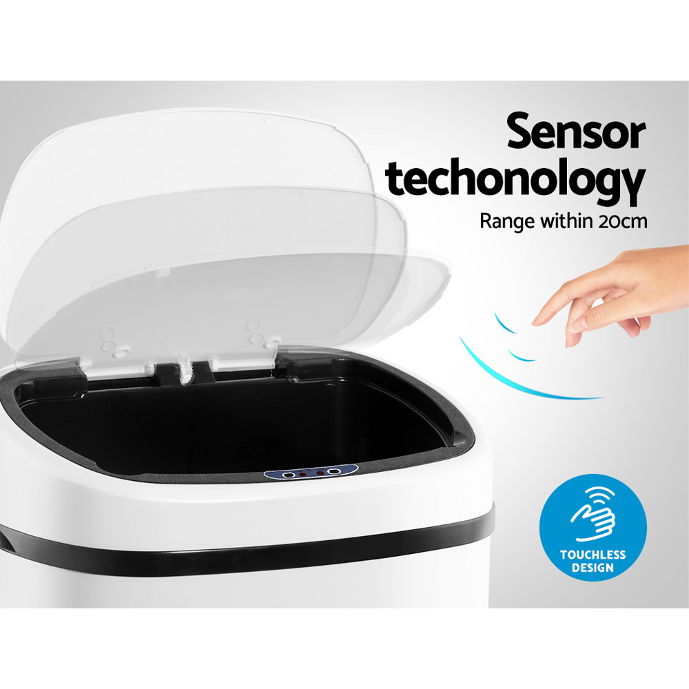 Devanti 58L Motion Sensor Bin Rubbish Automatic White – Auz Sales Online Devanti 58L Motion Sensor Bin Rubbish Automatic White - Image 4