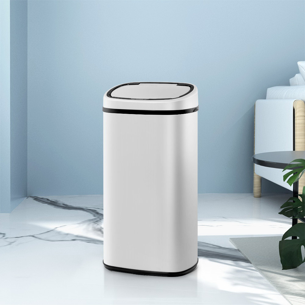 Devanti 58L Motion Sensor Bin Rubbish Automatic White – Auz Sales Online Devanti 58L Motion Sensor Bin Rubbish Automatic White