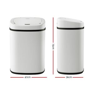 Devanti 82L Motion Sensor Bin Rubbish Automatic White – Auz Sales Online Devanti 82L Motion Sensor Bin Rubbish Automatic White - Image 2