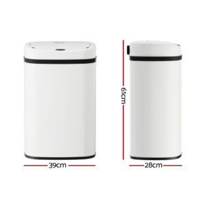 Devanti 50L Sensor Bin Motion Rubbish Automatic White – Auz Sales Online Devanti 50L Sensor Bin Motion Rubbish Automatic White - Image 2