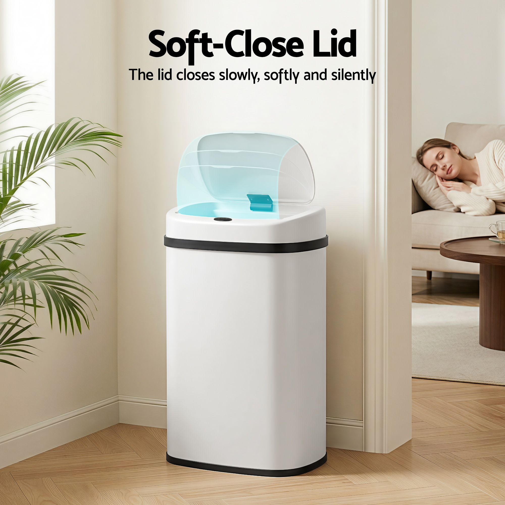 Devanti 50L Sensor Bin Motion Rubbish Automatic White – Auz Sales Online Devanti 50L Sensor Bin Motion Rubbish Automatic White - Image 6