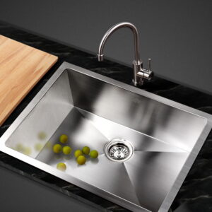 Cefito Kitchen Sink 60X45Cm Stainless Steel Basin Single Bowl Silver - Image 8