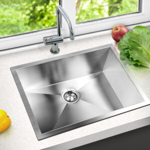 Cefito Kitchen Sink 60X45Cm Stainless Steel Basin Single Bowl Silver - Image 7