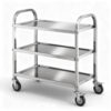 Cefito 3-Tier Stainless Steel Kitchen Trolley with Wheels 89X50X83cm