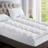 Giselle Bedding 5cm bamboo pillowtop mattress topper fitted smoothly onto a king single bed with a plush quilted pattern.
