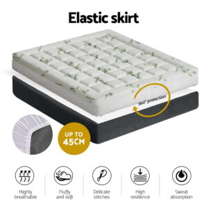 Giselle Bedding Pillowtop Mattress Topper 7.5Cm Thick King – Auz Sales Online Giselle Bedding Pillowtop Mattress Topper 7.5Cm Thick King - Image 5