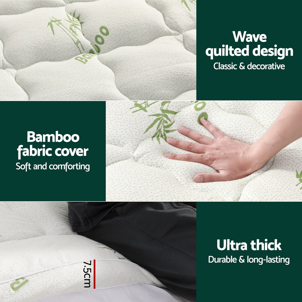 Giselle Bedding Pillowtop Mattress Topper 7.5Cm Thick King – Auz Sales Online Giselle Bedding Pillowtop Mattress Topper 7.5Cm Thick King - Image 6
