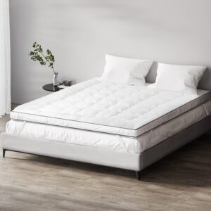 Giselle Bedding Pillowtop Mattress Topper 5cm Thick Mattress Pad for Back Pain Relief & Old Beds Machine Washable 500GSM Breathable Protector Single