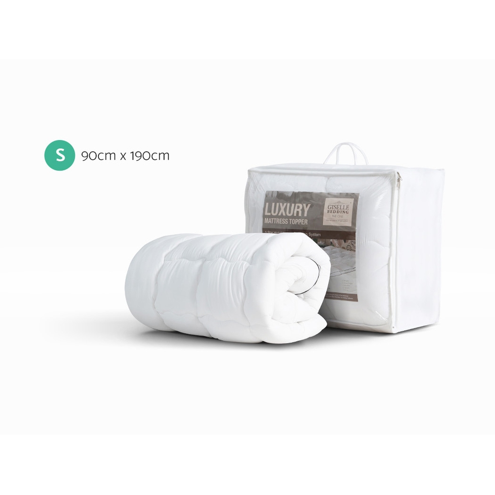 Giselle Bedding Pillowtop Mattress Topper 5Cm Thick Mattress Pad For Back Pain Relief &Amp; Old Beds Machine Washable 500Gsm Breathable Protector Single – Auz Sales Online Giselle Bedding Pillowtop Mattress Topper 5Cm Thick Mattress Pad For Back Pain Relief &Amp; Old Beds Machine Washable 500Gsm Breathable Protector Single - Image 2