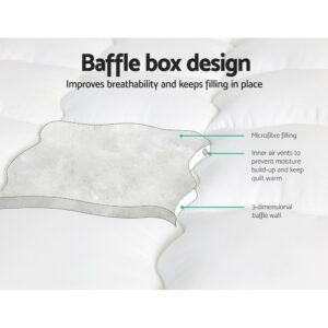 Giselle Bedding Pillowtop Mattress Topper 5Cm Thick Mattress Pad For Back Pain Relief &Amp; Old Beds Machine Washable 500Gsm Breathable Protector Single – Auz Sales Online Giselle Bedding Pillowtop Mattress Topper 5Cm Thick Mattress Pad For Back Pain Relief &Amp; Old Beds Machine Washable 500Gsm Breathable Protector Single - Image 4