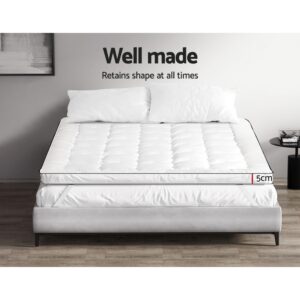 Giselle Bedding Pillowtop Mattress Topper 5Cm Thick Mattress Pad For Back Pain Relief &Amp; Old Beds Machine Washable 500Gsm Breathable Protector Single – Auz Sales Online Giselle Bedding Pillowtop Mattress Topper 5Cm Thick Mattress Pad For Back Pain Relief &Amp; Old Beds Machine Washable 500Gsm Breathable Protector Single - Image 6