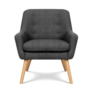 Artiss Anne Armchair | Charcoal Accent Tub Chair – Auz Sales Online Charcoal Armchair