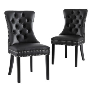 Black Leather Dining Chairs