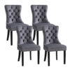 Grey Velvet Dining Chairs