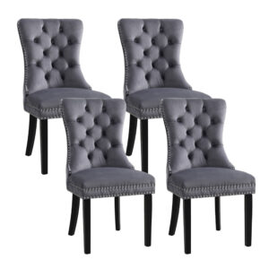 Grey Velvet Dining Chairs