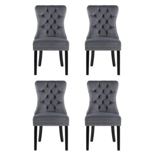Grey Velvet Dining Chairs