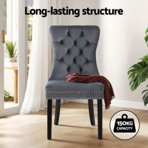 Grey Velvet Dining Chairs