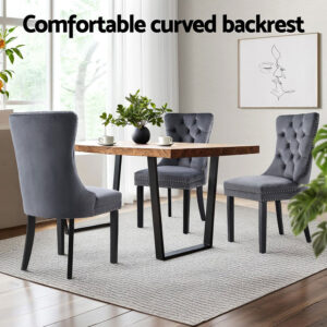 Grey Velvet Dining Chairs