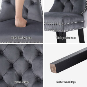 Grey Velvet Dining Chairs