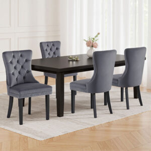 Grey Velvet Dining Chairs