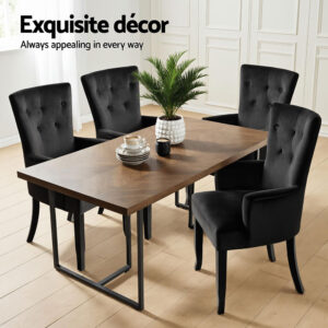 Side View Highlighting The 13Cm Thick High-Resilience Foam Padding And Soft Velvet Texture Of The Artiss Chair.