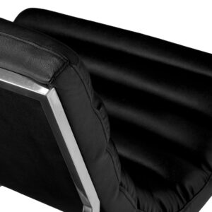 Caviar Bonded Leather &Amp; Steel Lounge Accent Chair In Black - Image 3
