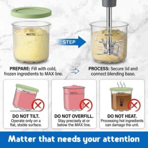 4-Pack Reusable Ice Cream Pints With 4 Spoons - 16Oz Creami Containers &Amp; Lids Set Compatible With Ninja Creami Nc300/Nc299Amz, Bpa-Free &Amp; Dishwasher Safe (Transparent) – Auz Sales Online 4-Pack Reusable Ice Cream Pints With 4 Spoons - 16Oz Creami Containers &Amp; Lids Set Compatible With Ninja Creami Nc300/Nc299Amz, Bpa-Free &Amp; Dishwasher Safe (Transparent) - Image 4