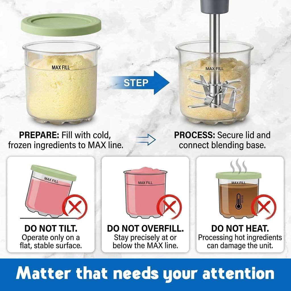 4-Pack Reusable Ice Cream Pints With 4 Spoons - 16Oz Creami Containers &Amp; Lids Set Compatible With Ninja Creami Nc300/Nc299Amz, Bpa-Free &Amp; Dishwasher Safe (Transparent) – Auz Sales Online 4-Pack Reusable Ice Cream Pints With 4 Spoons - 16Oz Creami Containers &Amp; Lids Set Compatible With Ninja Creami Nc300/Nc299Amz, Bpa-Free &Amp; Dishwasher Safe (Transparent) - Image 4