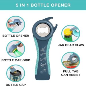 5-In-1 Bottle Opener &Amp; 4-Size Jar Opener Set With Adjustable Grip, Silicone Pad, And Ergonomic Handle—Multi-Function Kitchen Tool For Cans, Jars, Bottles, Pull Tabs, And Caps—Durable, Easy-To-Use Design (Blue) – Auz Sales Online 5-In-1 Bottle Opener &Amp; 4-Size Jar Opener Set With Adjustable Grip, Silicone Pad, And Ergonomic Handle—Multi-Function Kitchen Tool For Cans, Jars, Bottles, Pull Tabs, And Caps—Durable, Easy-To-Use Design (Blue) - Image 4