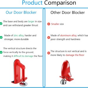Heavy Duty Portable Door Lock For Travel, Adjustable Door Stopper For Home Security, No Drill Anti-Theft Door Jammer For Women, Kids, Solo Living (Red) – Auz Sales Online Heavy Duty Portable Door Lock For Travel, Adjustable Door Stopper For Home Security, No Drill Anti-Theft Door Jammer For Women, Kids, Solo Living (Red) - Image 3