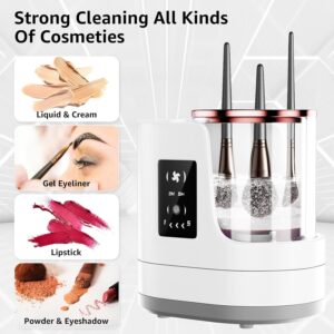 3-In-1 Electric Makeup Brush Cleaner &Amp; Dryer – Touchscreen Control, Uv Sanitizing, 5-Min Auto Clean, 2H/5H Drying Modes, Fits All Brush Sizes, Rose-Gold Trim, Usb-C Powered, No Batteries Needed (White) – Auz Sales Online 3-In-1 Electric Makeup Brush Cleaner &Amp; Dryer – Touchscreen Control, Uv Sanitizing, 5-Min Auto Clean, 2H/5H Drying Modes, Fits All Brush Sizes, Rose-Gold Trim, Usb-C Powered, No Batteries Needed (White) - Image 5