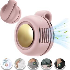 Mini Clip-On Bladeless Fan, Usb Rechargeable 3-Speed Portable Personal Fan With 360° Rotation, Ultra-Quiet 25Db Waist Hanging Fan For Outdoor Travel Gym (Pink) – Auz Sales Online Mini Clip-On Bladeless Fan, Usb Rechargeable 3-Speed Portable Personal Fan With 360° Rotation, Ultra-Quiet 25Db Waist Hanging Fan For Outdoor Travel Gym (Pink) - Image 2