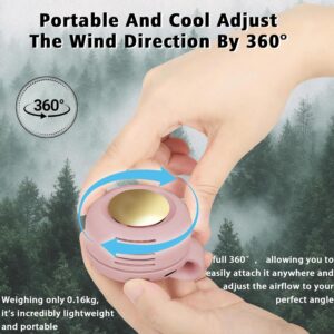 Mini Clip-On Bladeless Fan, Usb Rechargeable 3-Speed Portable Personal Fan With 360° Rotation, Ultra-Quiet 25Db Waist Hanging Fan For Outdoor Travel Gym (Pink) – Auz Sales Online Mini Clip-On Bladeless Fan, Usb Rechargeable 3-Speed Portable Personal Fan With 360° Rotation, Ultra-Quiet 25Db Waist Hanging Fan For Outdoor Travel Gym (Pink) - Image 5