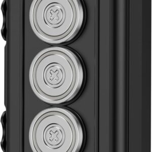 Compact Magnetic Key Holder with Strong Neodymium Magnet, Rubber-Sealed Compartment, and Durable ABS Casing for Discreet Vehicle-Mounted Storage—Ideal for EDC, Travel, and Emergency Access (Black)
