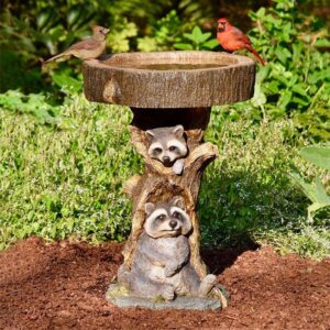 Resin Bird Bath Statue For Garden, Outdoor Decorative Bird Feeder &Amp; Water Fountain, Whimsical Yard Sculpture For Patio &Amp; Lawn(Treehouse) - Image 2