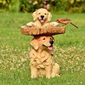 Resin Bird Bath Statue For Garden, Outdoor Decorative Bird Feeder &Amp; Water Fountain, Whimsical Yard Sculpture For Patio &Amp; Lawn(Treehouse) - Image 3