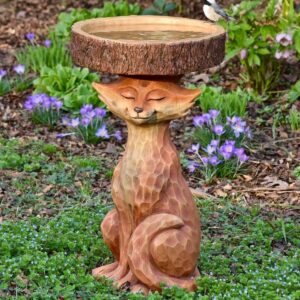 Resin Bird Bath Statue For Garden, Outdoor Decorative Bird Feeder &Amp; Water Fountain, Whimsical Yard Sculpture For Patio &Amp; Lawn(Treehouse) - Image 4