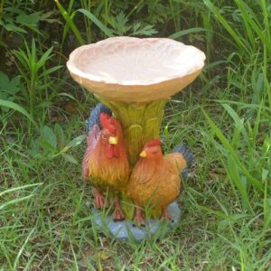 Resin Bird Bath Statue For Garden, Outdoor Decorative Bird Feeder &Amp; Water Fountain, Whimsical Yard Sculpture For Patio &Amp; Lawn(Treehouse) - Image 5