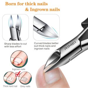 Professional Eagle-Beak Nail Nipper For Thick &Amp; Ingrown Toenails – Stainless Steel Cutters With 25° Curved Edge, Anti-Slip Abs Handle, Built-In Spring, Washable Design, Dermatologist-Recommended Foot Care Tool (Black) - Image 2
