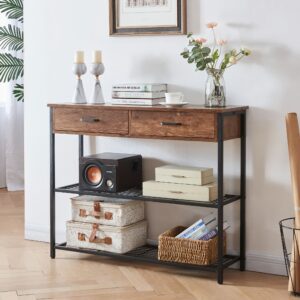 Entryway Table With 2 Drawers, Console Table With Storage Shelves, Sofa Table For Living Room, Entry Way Home Table For Couch, Hallway – Auz Sales Online Entryway Table With 2 Drawers, Console Table With Storage Shelves, Sofa Table For Living Room, Entry Way Home Table For Couch, Hallway - Image 4